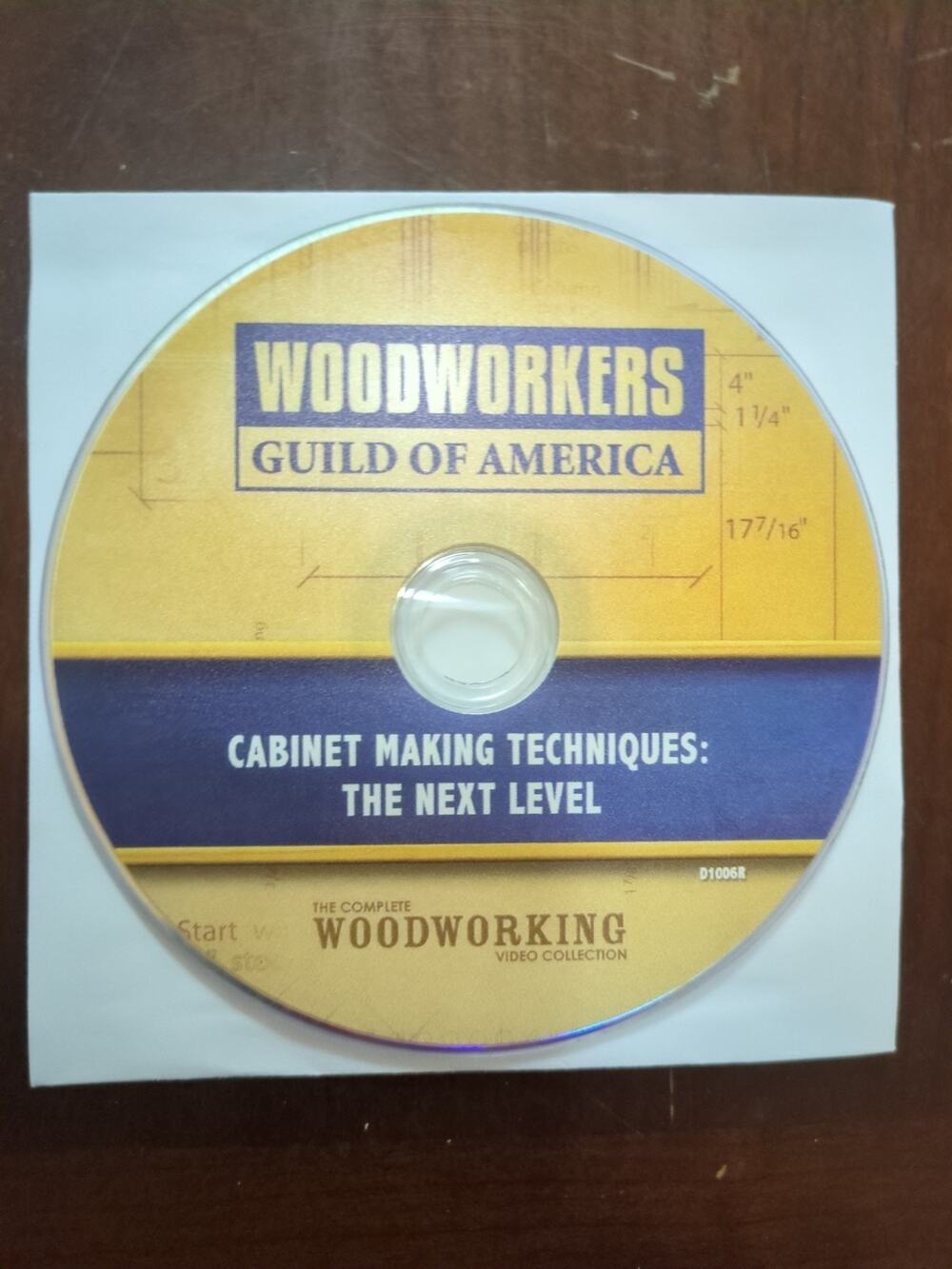 Woodworkers Guild Cabinet Making Techniques: The Next Level (DVD) disc only
